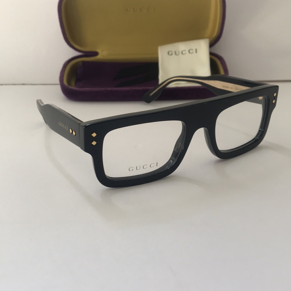 New Authentic Gucci  Black Square Frame Glasses
